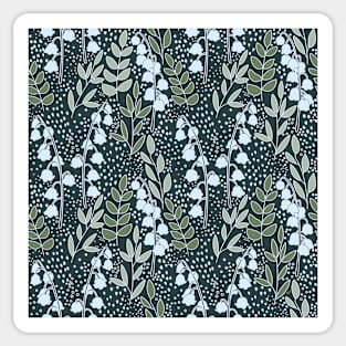 Lily of The Valley Pattern - Pantone Mega Matter Sticker